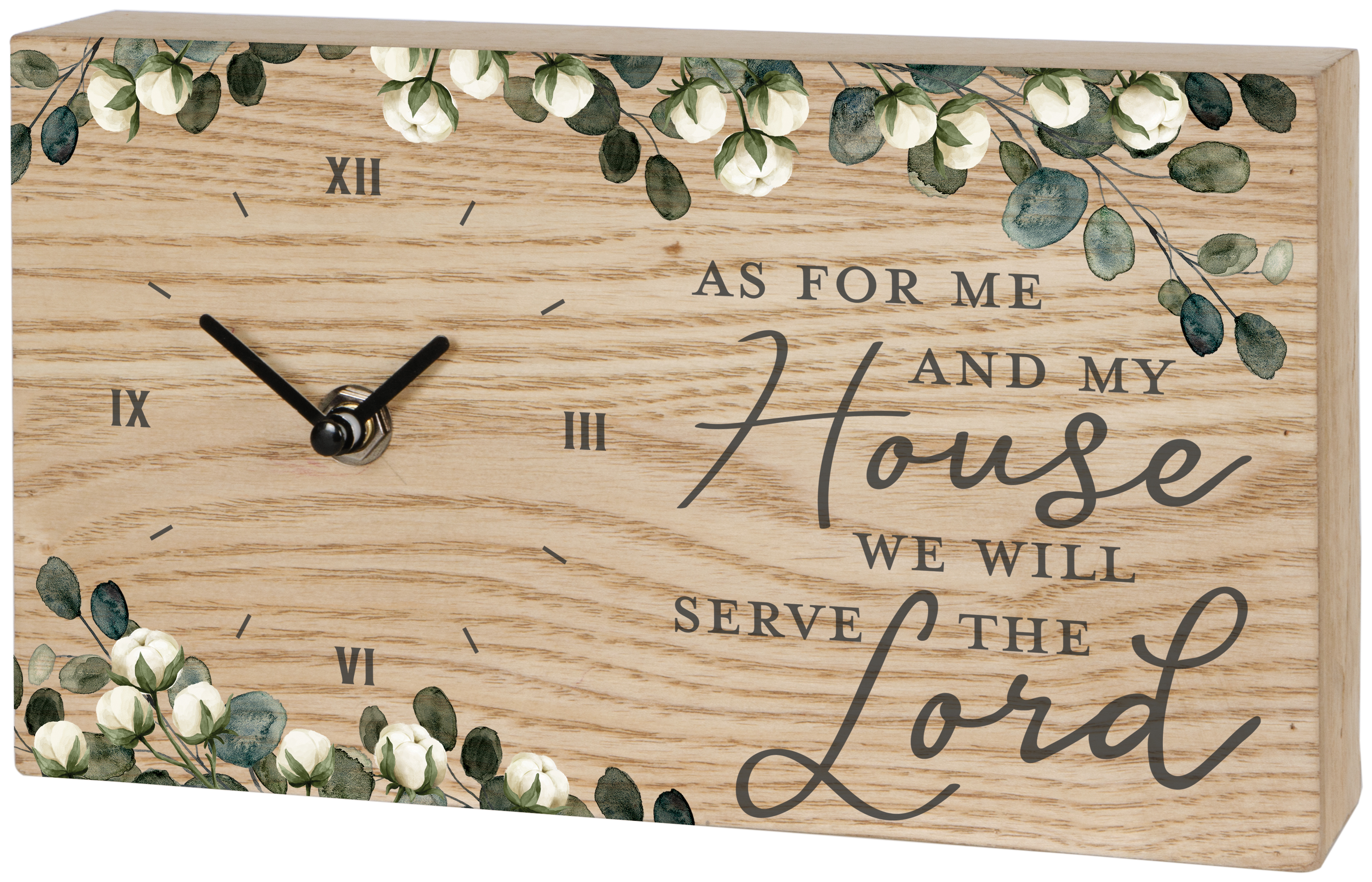 DESK CLOCK - IN THIS HOUSE, WE SERVE THE LORD 