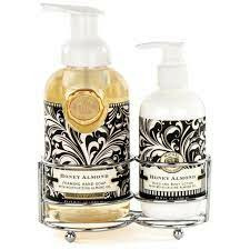 MICHEL DESIGN HAND LOTION AND SOAP CADDY - HONEY ALMOND