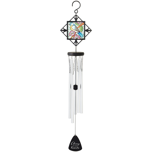 30"  STAINED GLASS WIND CHIME - IN OUR HEARTS