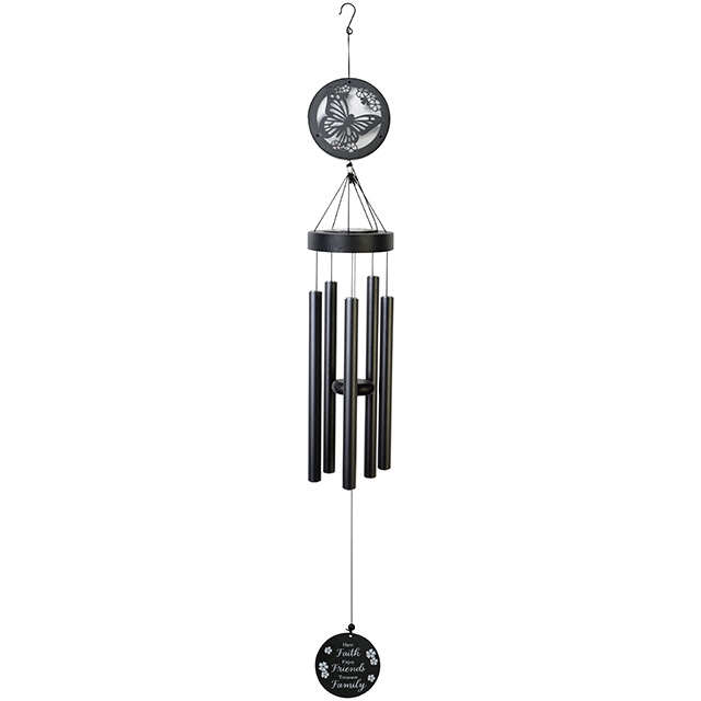 45" SOLAR WIND CHIME -FAITH FAMILY FRIEND