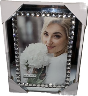 Jeweled Mirrored 5 x7 Picture Frame